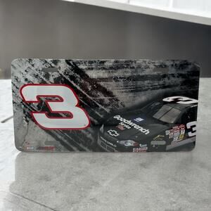 Dale Earnhardt Sr 3 Metal License Plate Tag Nascar Goodwrench Tire Tracks Sealed
